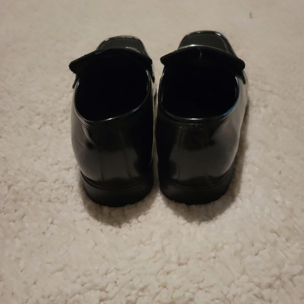MENS CLAIBORNE LEATHER DRESS SHOES BLACK SIZE 8.5 - Picture 7 of 10